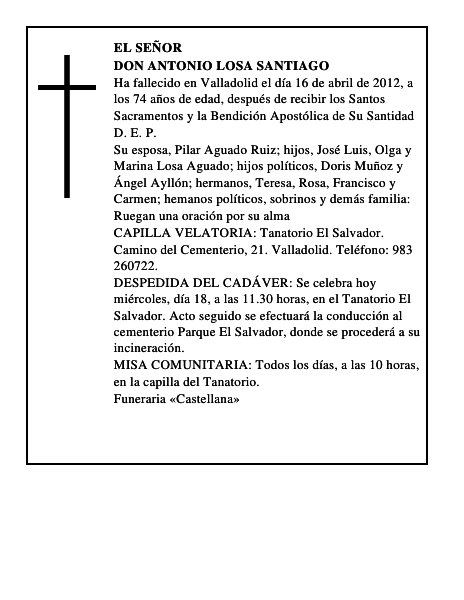 Don Antonio Losa Santiago