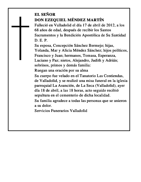 Don Ezequiel Méndez Martín