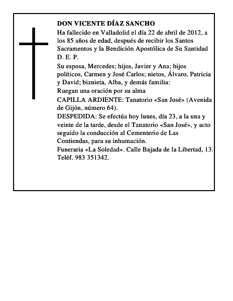 Don Vicente Díaz Sancho