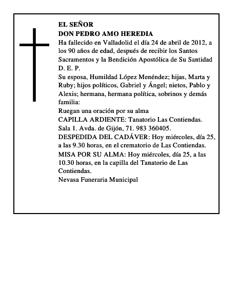Don Pedro Amo Heredia
