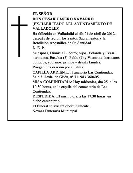 Don César Casero Navarro