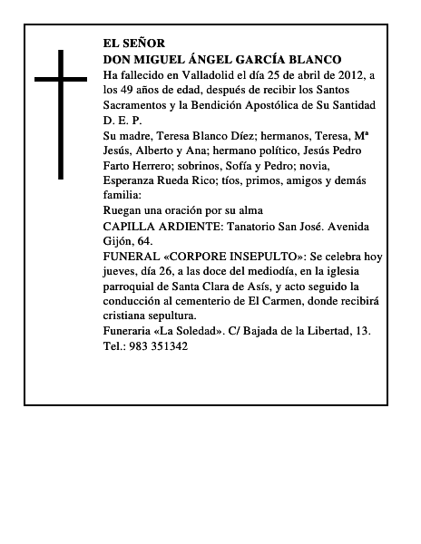 Don Miguel Ángel García Blanco