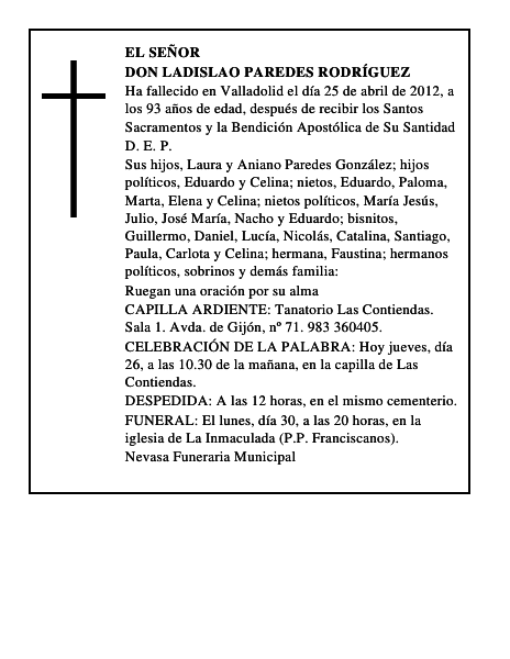 Don Ladislao Paredes Rodríguez