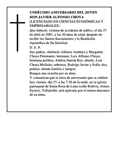 Don Javier Alfonso Choya