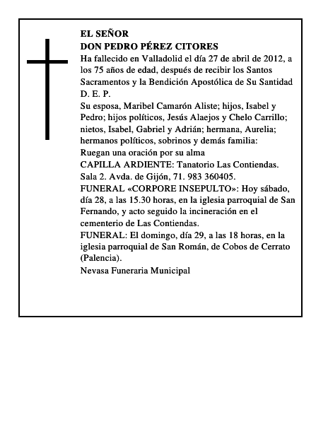 Don Pedro Pérez Citores