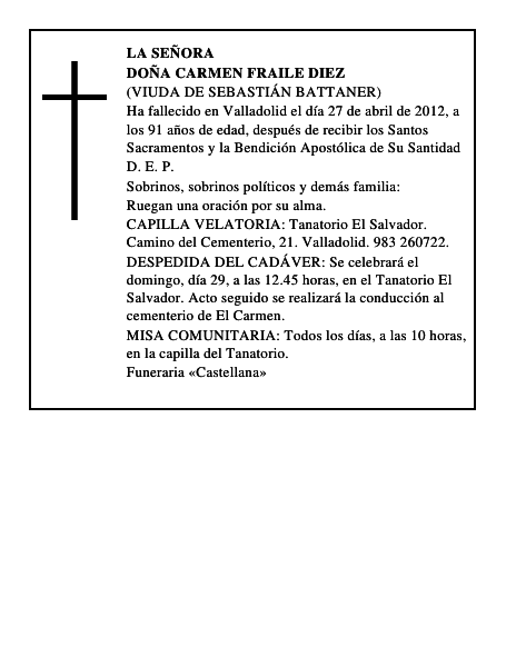 Doña Carmen Fraile Diez