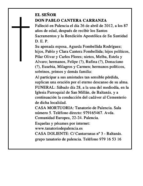 Don Pablo Cantera Carranza