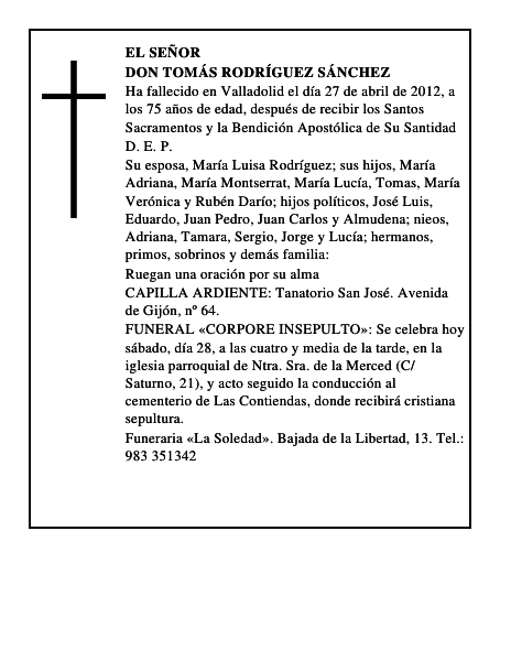 Don Tomás Rodríguez Sánchez