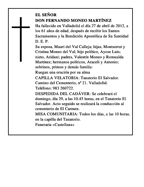 Don Fernando Moneo Martínez