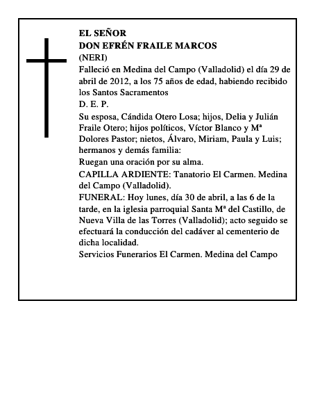 Don Efrén Fraile Marcos