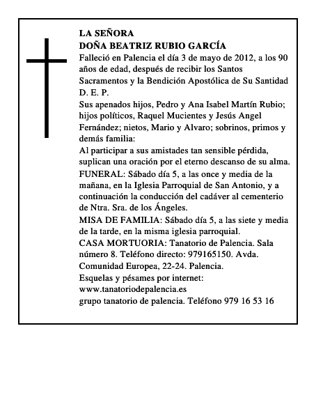 Doña Beatriz Rubio García