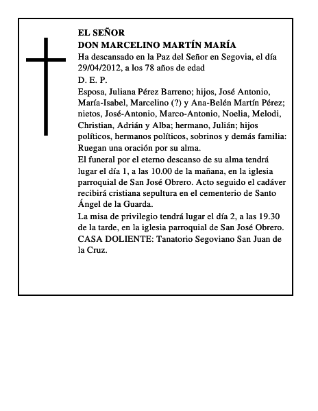 Don Marcelino Martín María