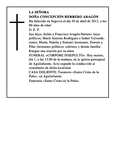Doña Concepción Herrero Aragón
