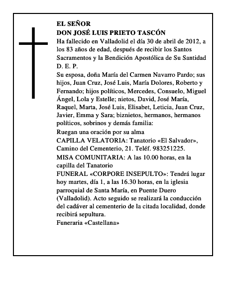 Don José Luis Prieto Tascón