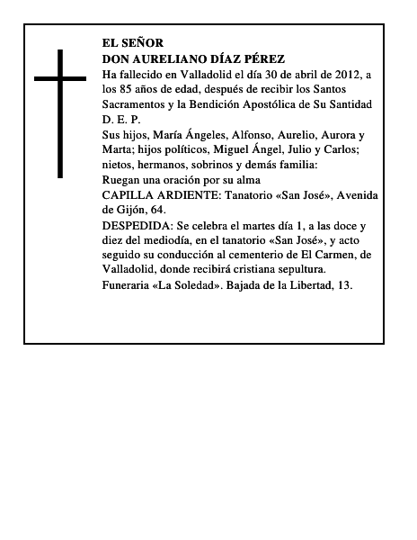 Don Aureliano Díaz Pérez