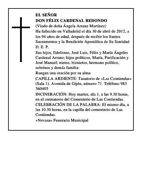 Don Félix Cardenal Redondo