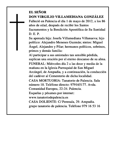 Don Virgilio Villamediana González