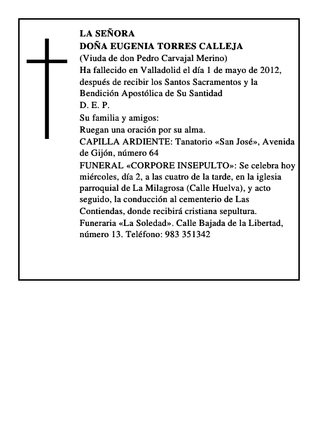Doña Eugenia Torres Calleja