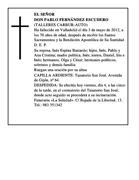 Don Pablo Fernández Escudero