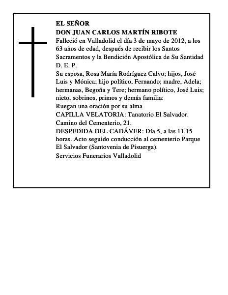Don Juan Carlos Martín Ribote