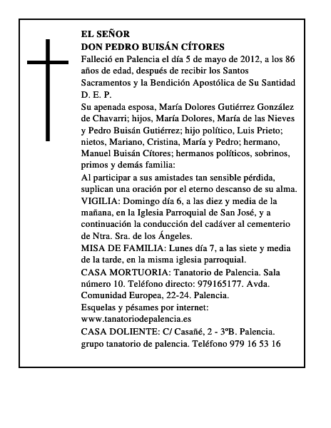 Don Pedro Buisán Cítores