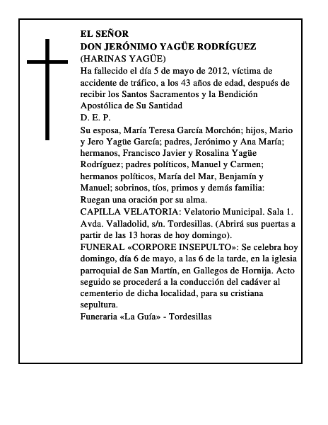 Don Jerónimo Yagüe Rodríguez