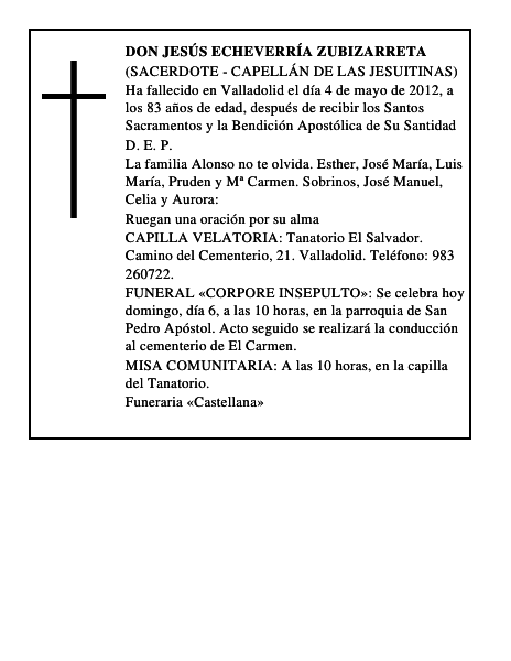 Don Jesús Echeverría Zubizarreta