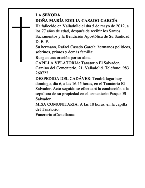 Doña María Edilia Casado García