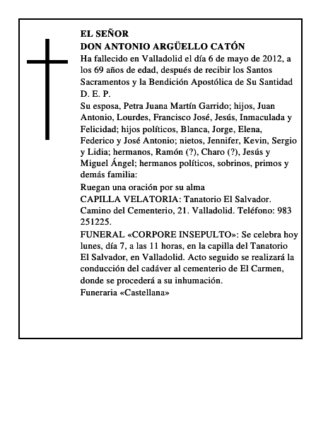Don Antonio Argüello Catón