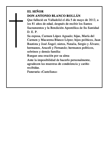 Don Antonio Blanco Rollán