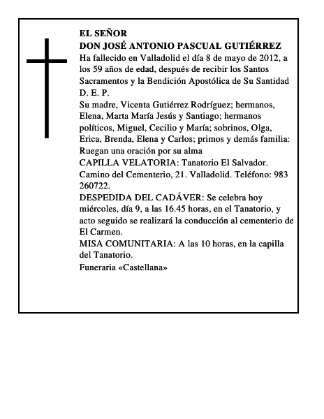 Don José Antonio Pascual Gutiérrez