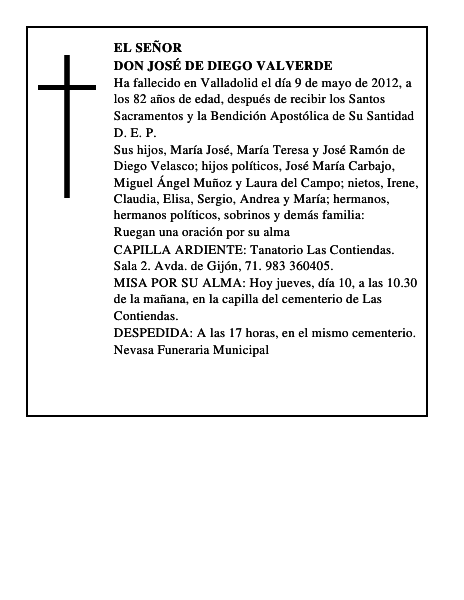 Don José de Diego Valverde