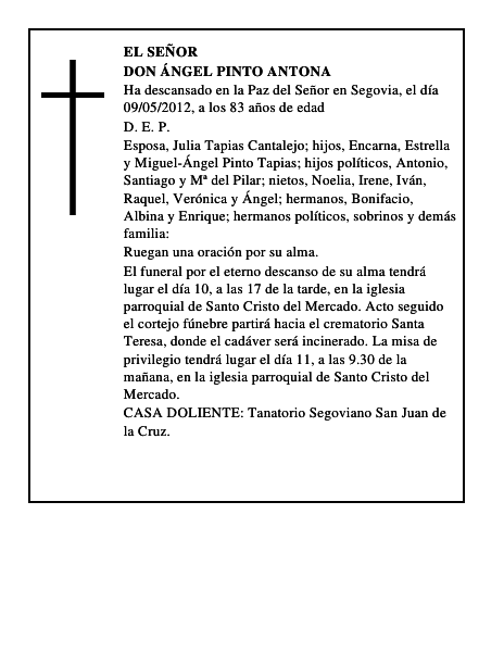 Don Ángel Pinto Antona