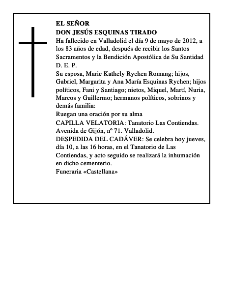 Don Jesús Esquinas Tirado