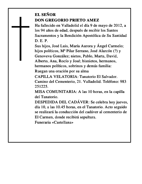 Don Gregorio Prieto Amez