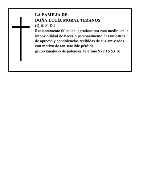 Doña Lucía Moral Tezanos