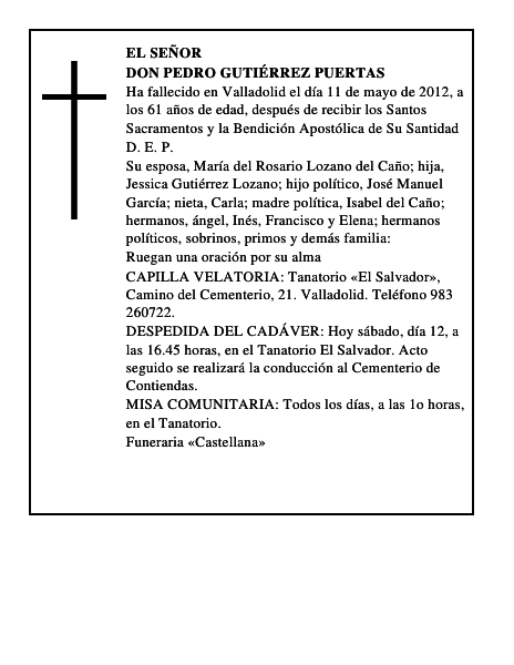 Don Pedro Gutiérrez Puertas