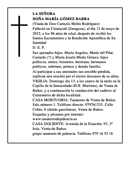 Doña María Gómez Barra