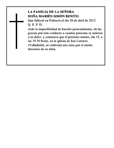 Doña Marién Simón Benito
