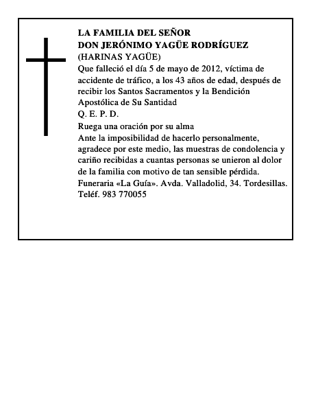 Don Jerónimo Yagüe Rodríguez