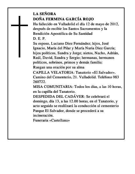 Doña Fermina García Rojo