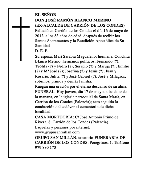 Don José Ramón Blanco Merino