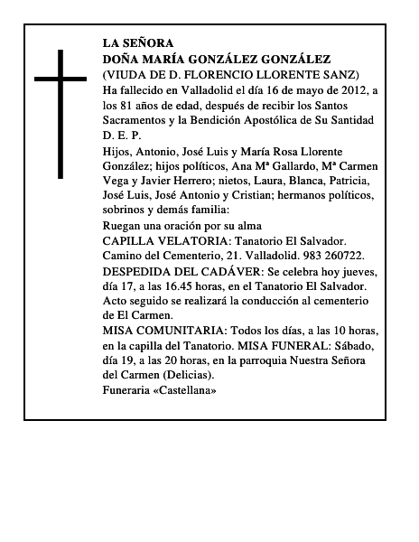 Doña María González González