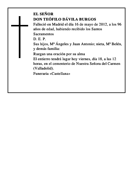 Don Teófilo Dávila Burgos