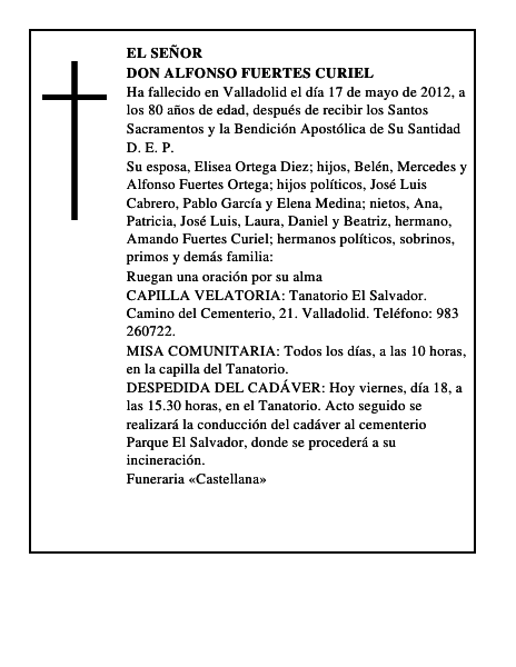 Don Alfonso Fuertes Curiel