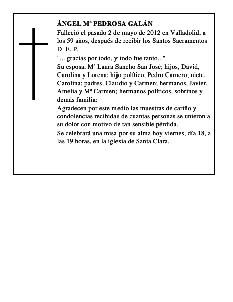 Ángel Mª Pedrosa Galán
