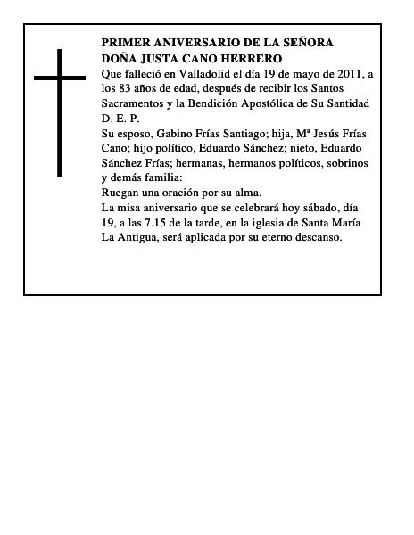 Doña Justa Cano Herrero