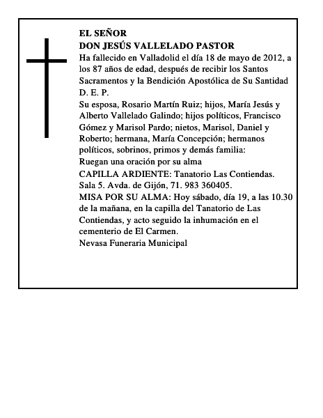 Don Jesús Vallelado Pastor
