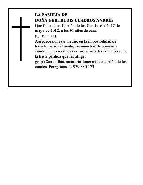 Doña Gertrudis Cuadros Andrés