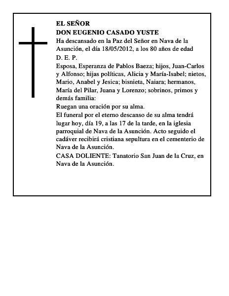 Don Eugenio Casado Yuste
